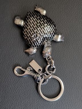 Turtle Keychain With Silver Hardware NWOT